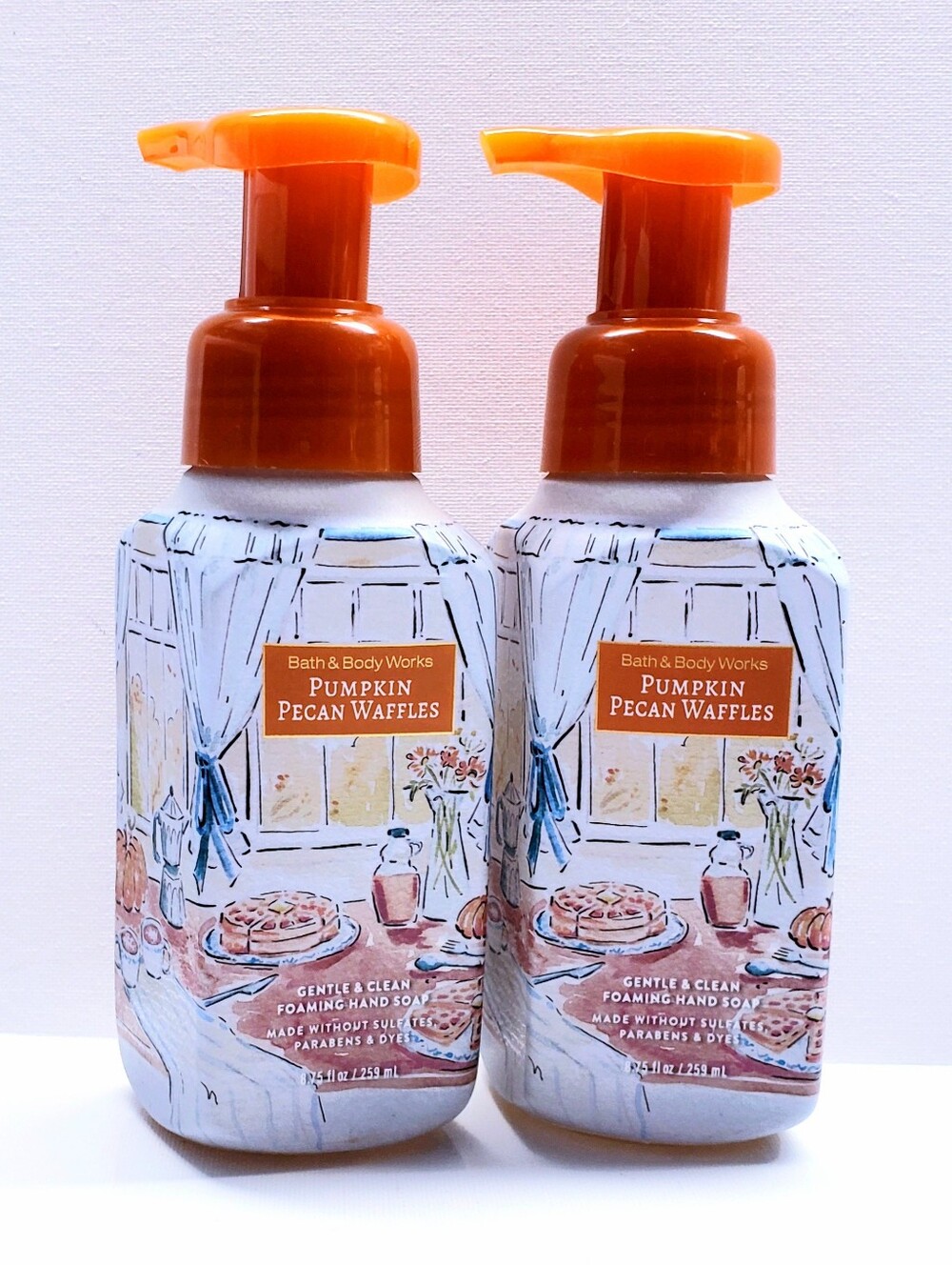 Bath & Body Works PUMPKIN PECAN WAFFLES Gentle & Clean Foaming Hand Soap (2 pcs)